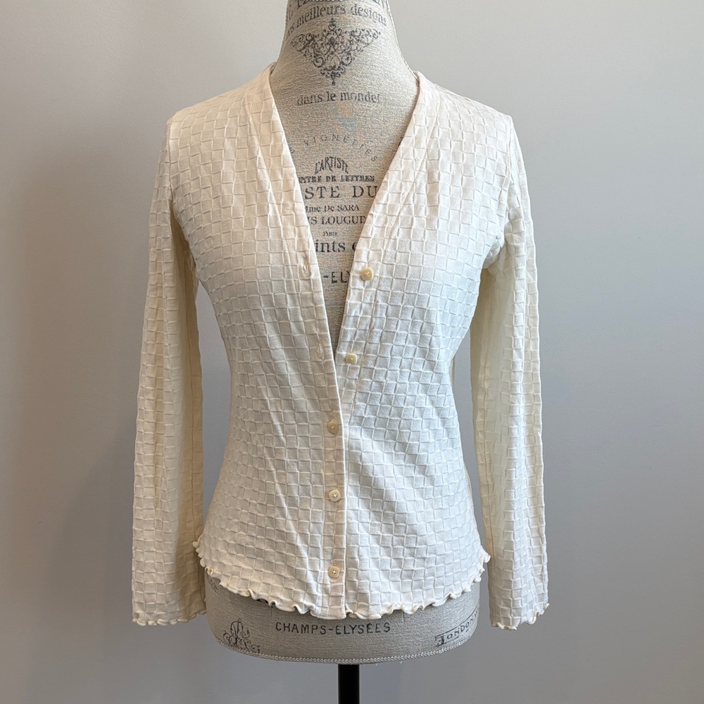 Madewell Cream Textured Cardigan